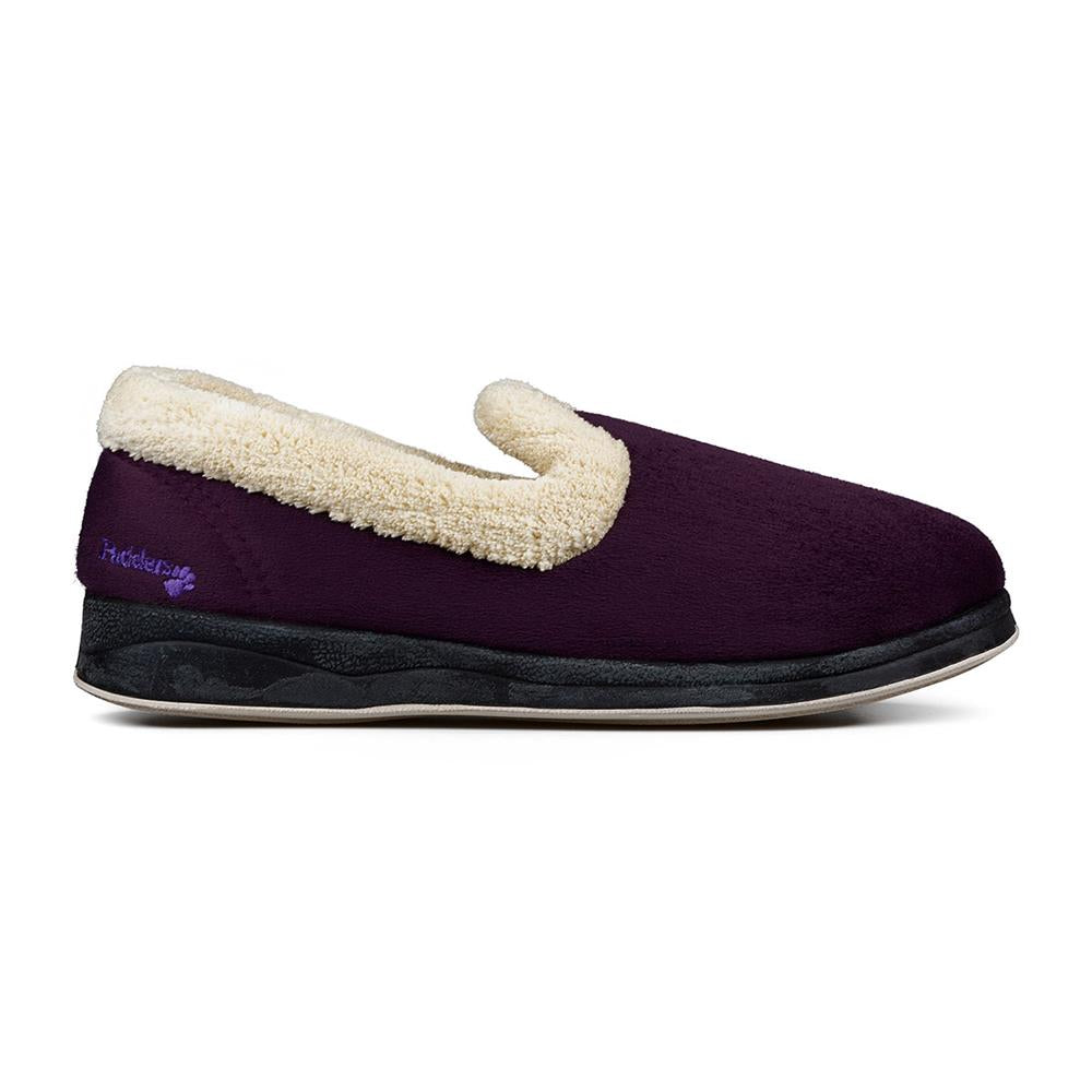 Padders Ladies Slippers 2E Fit Vulcanised REPOSE Lilac/Wisteria